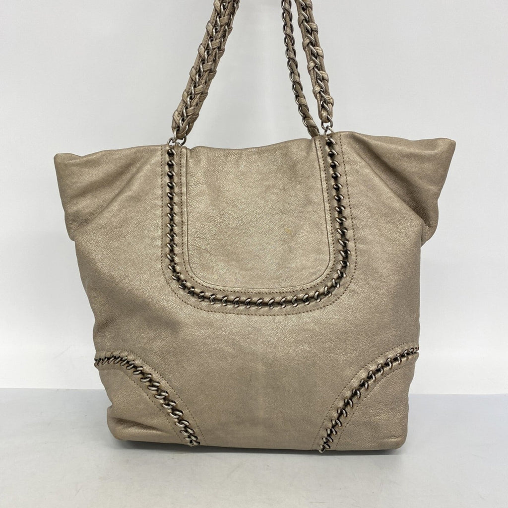 Chanel Brown Leather Tote Bag
