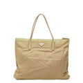 Prada Beige Nylon Handbag Tote Bag