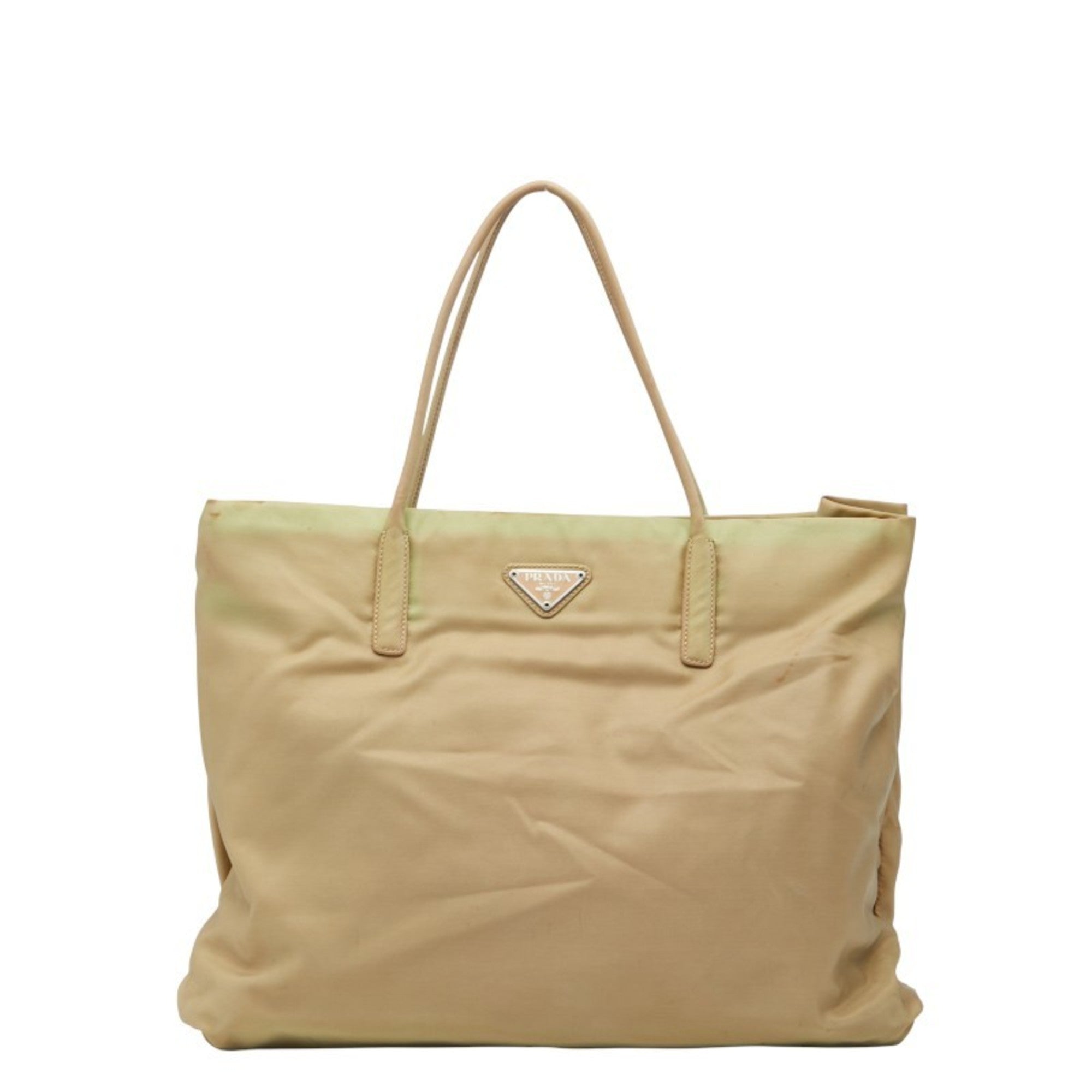 Prada Beige Nylon Handbag Tote Bag
