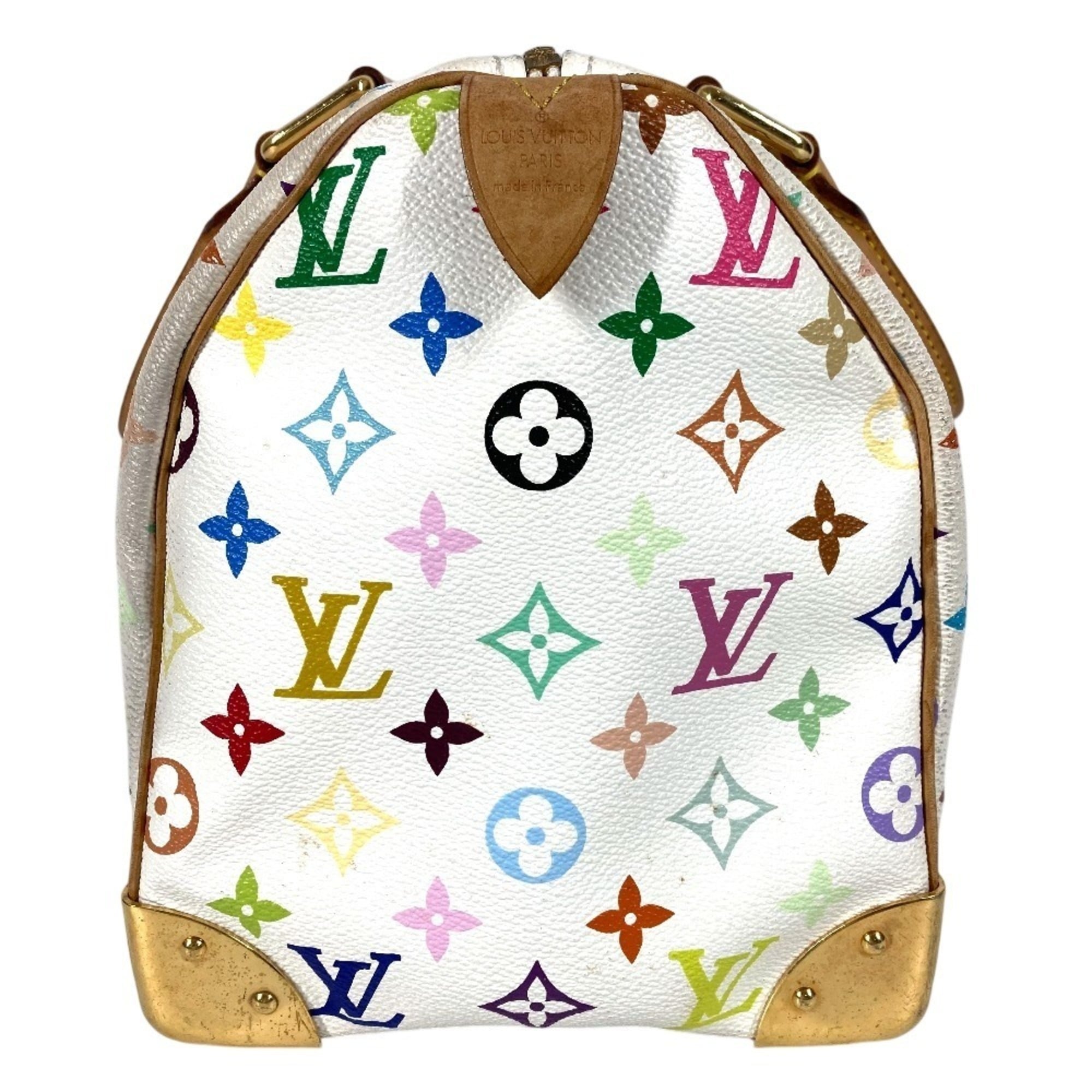 Louis Vuitton Monogram Multicolore Blanc White Monogram Multicolore Boston Bag Handbag