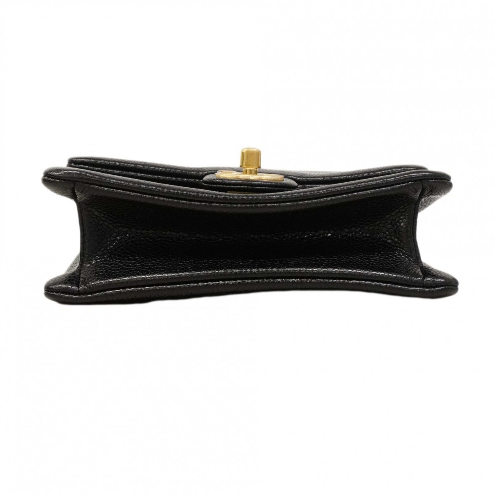 Chanel Black Grained Calfskin Shoulder Bag