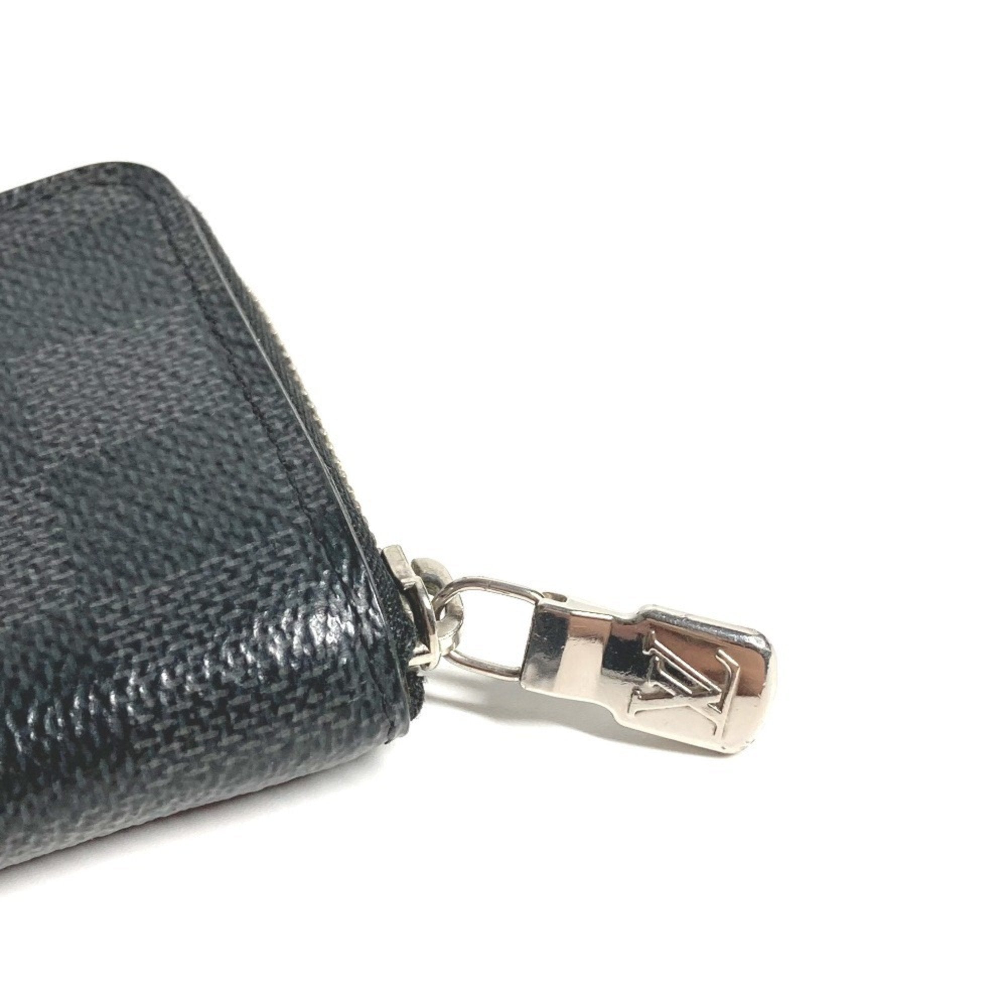 Louis Vuitton Black Damier Graphite Damier Graphite Coin Purse/Coin Case