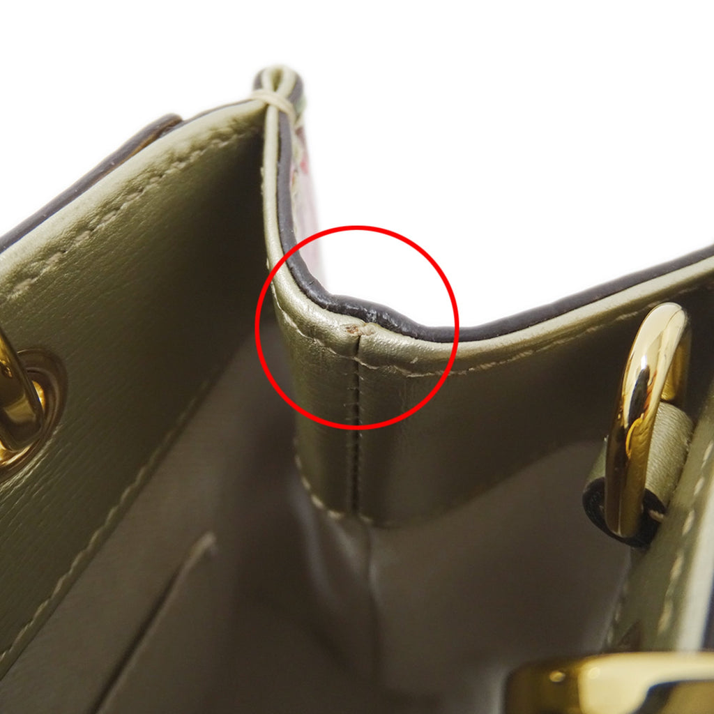 Gucci Gold Leather Handbag Shoulder Bag (Pre-Owned)