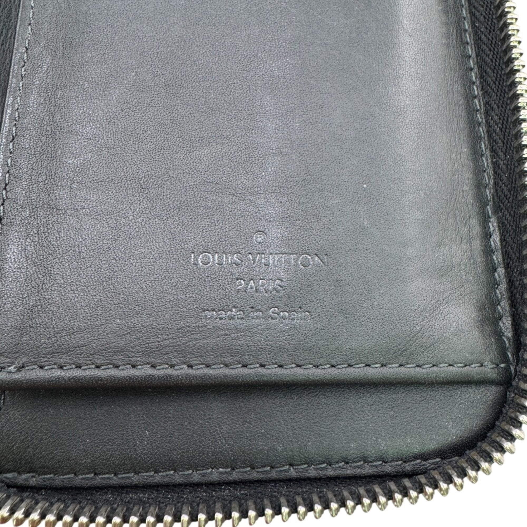 Louis Vuitton Damier Graphite Black Navy Leather Long Wallet