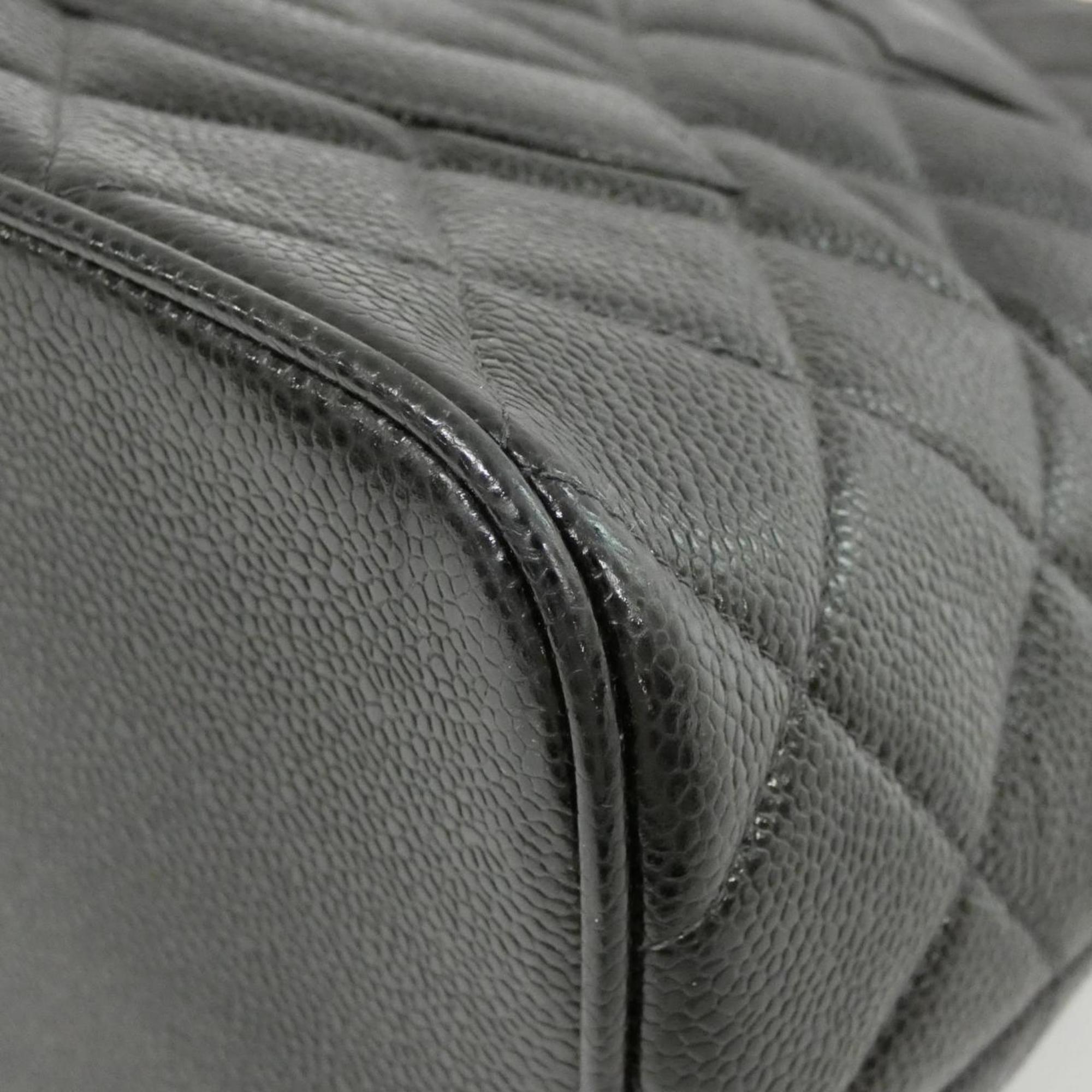 Chanel Black Grained Calfskin Handbag