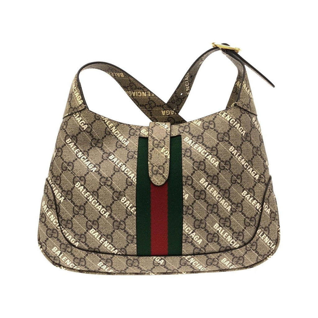 Gucci Beige White Gg Supreme Shoulder Bag (Pre-Owned)