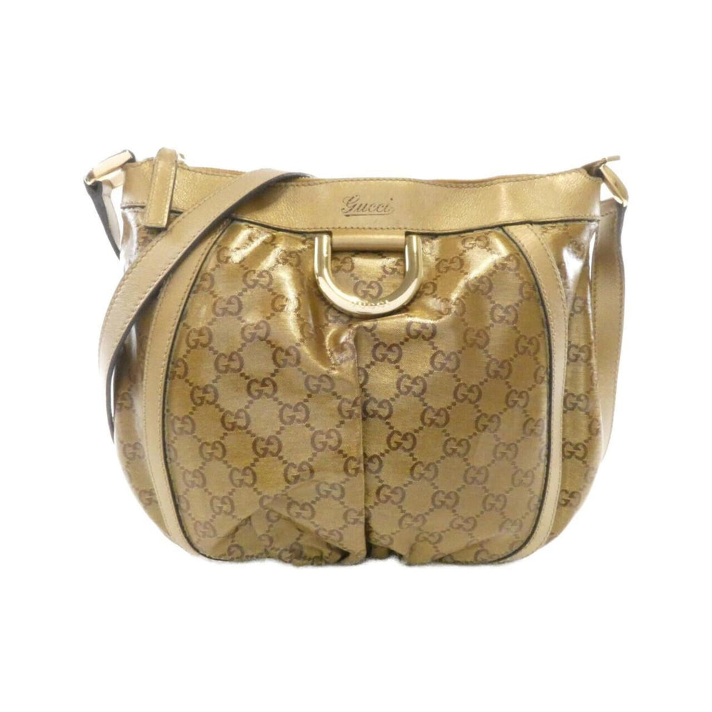 Gucci Gold Coated Canvas Shoulder Bag (Pre-Owned)