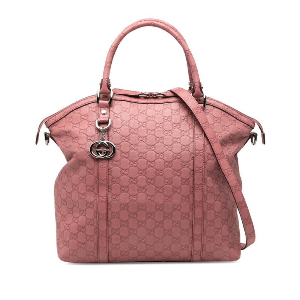 Gucci Soho Pink Leather Handbag Shoulder Bag (Pre-Owned)