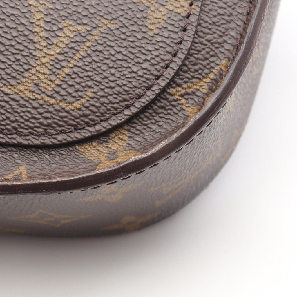 Louis Vuitton Brown Coated Canvas Leather Shoulder Bag