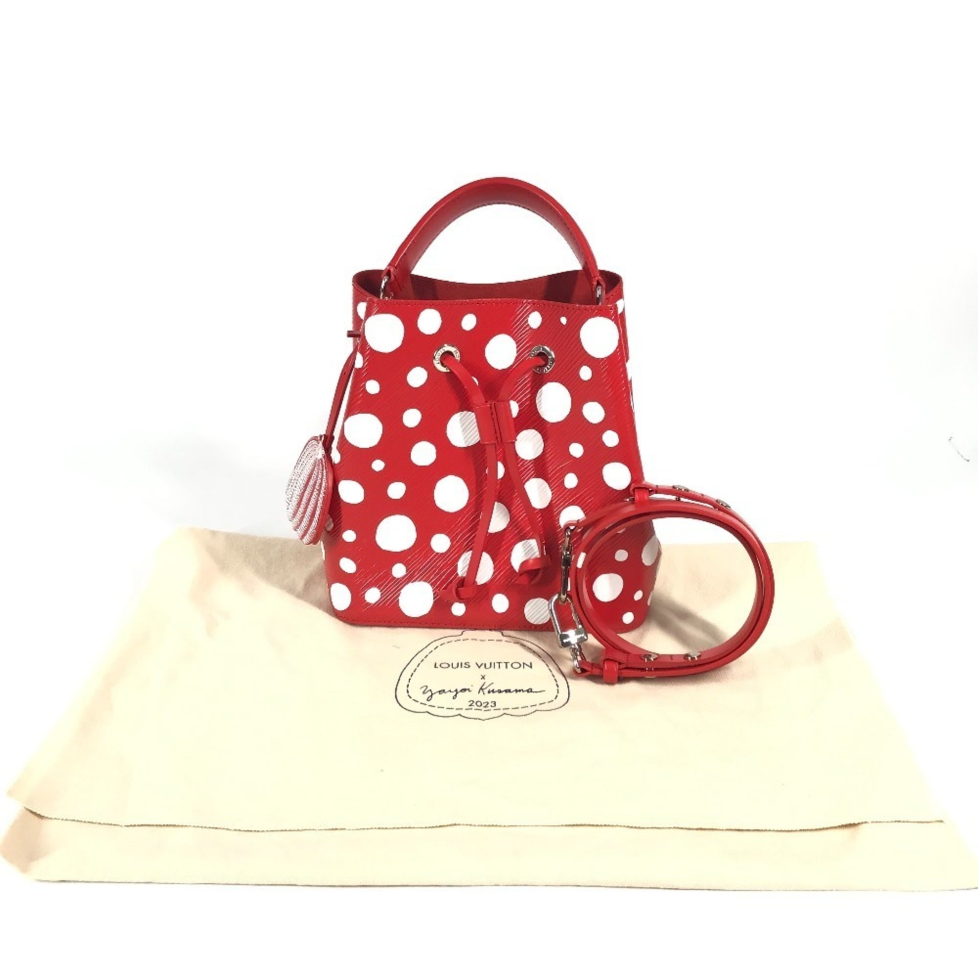 Louis Vuitton Red Color White Epi Leather Handbag Shoulder Bag