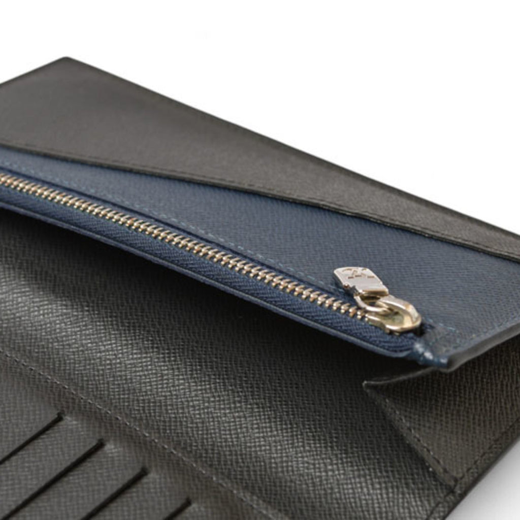 Louis Vuitton Ardoise Navy Leather Long Wallet