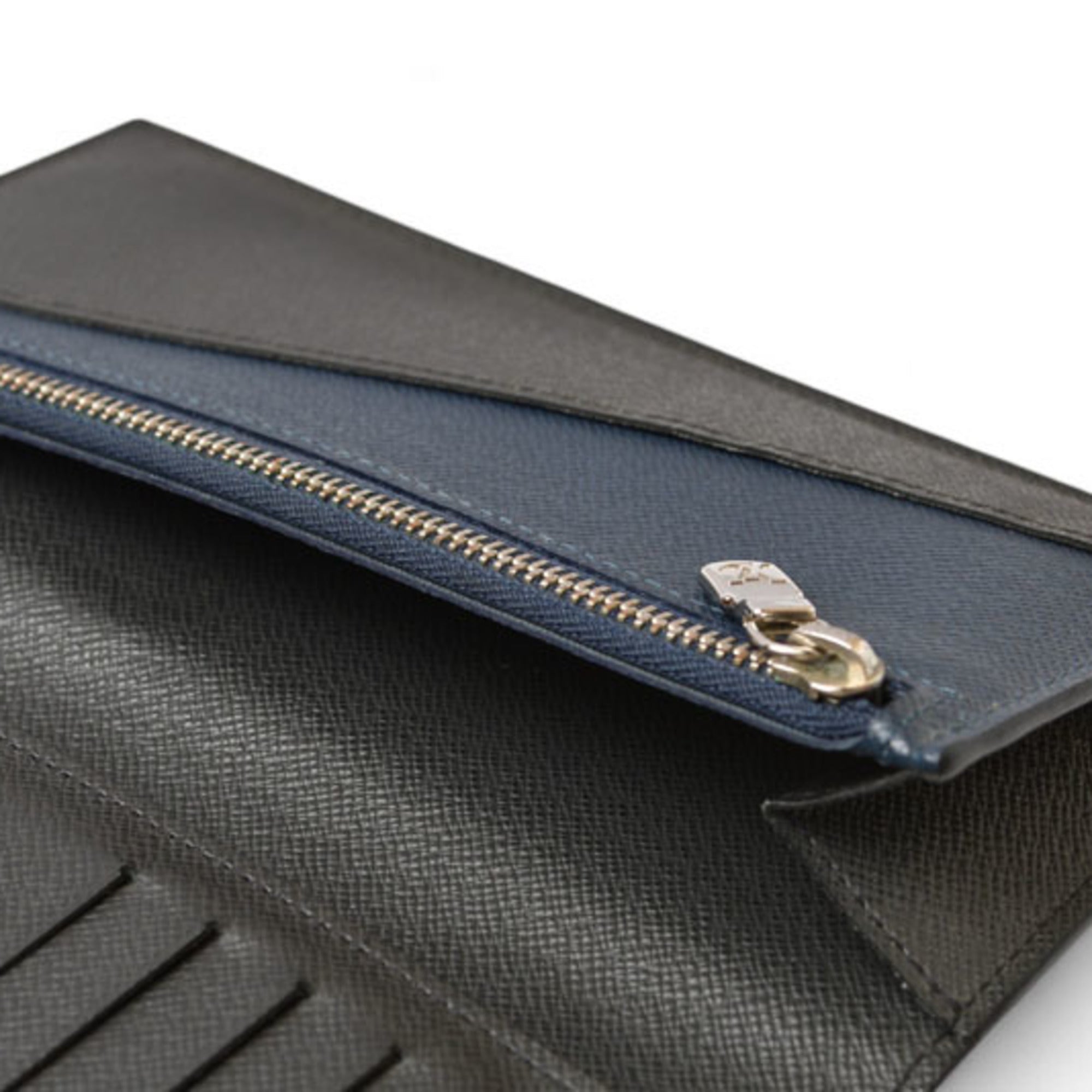 Louis Vuitton Ardoise Navy Leather Long Wallet