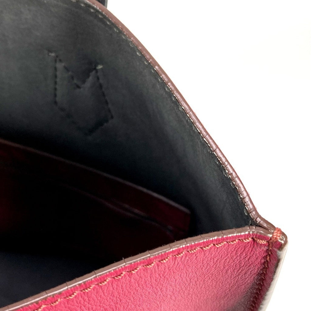 Fendi Black Purple Leather Shoulder Bag Tote Bag