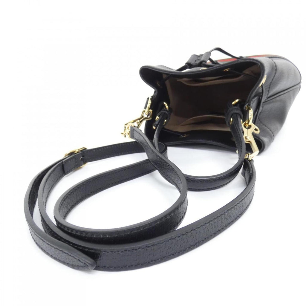 Gucci Ophidia Black Leather Handbag (Pre-Owned)