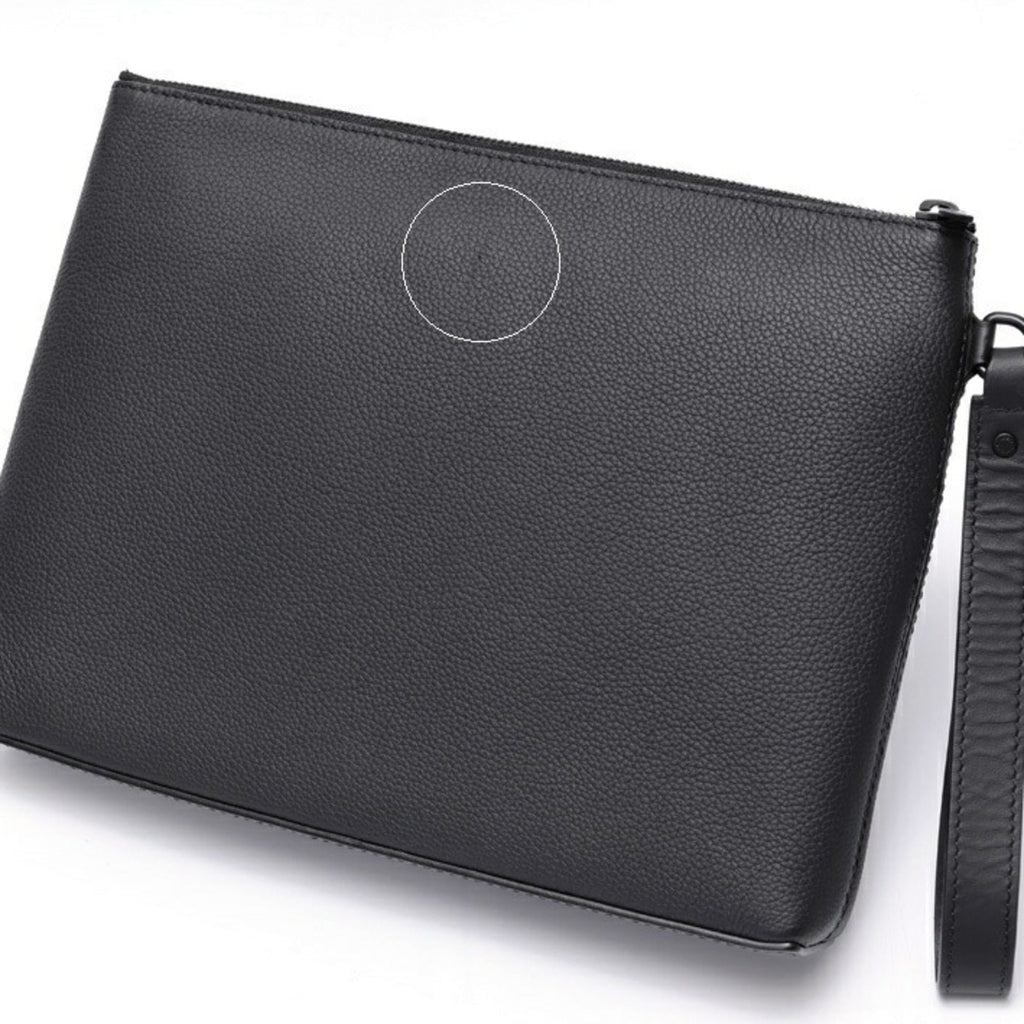 Louis Vuitton Black Noir Leather Clutch Bag Pouch