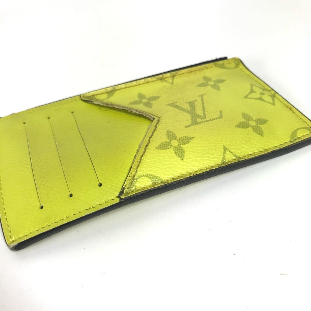 Louis Vuitton Taigarama Yellow Monogram Taiga Leather Coin Purse/Coin Case