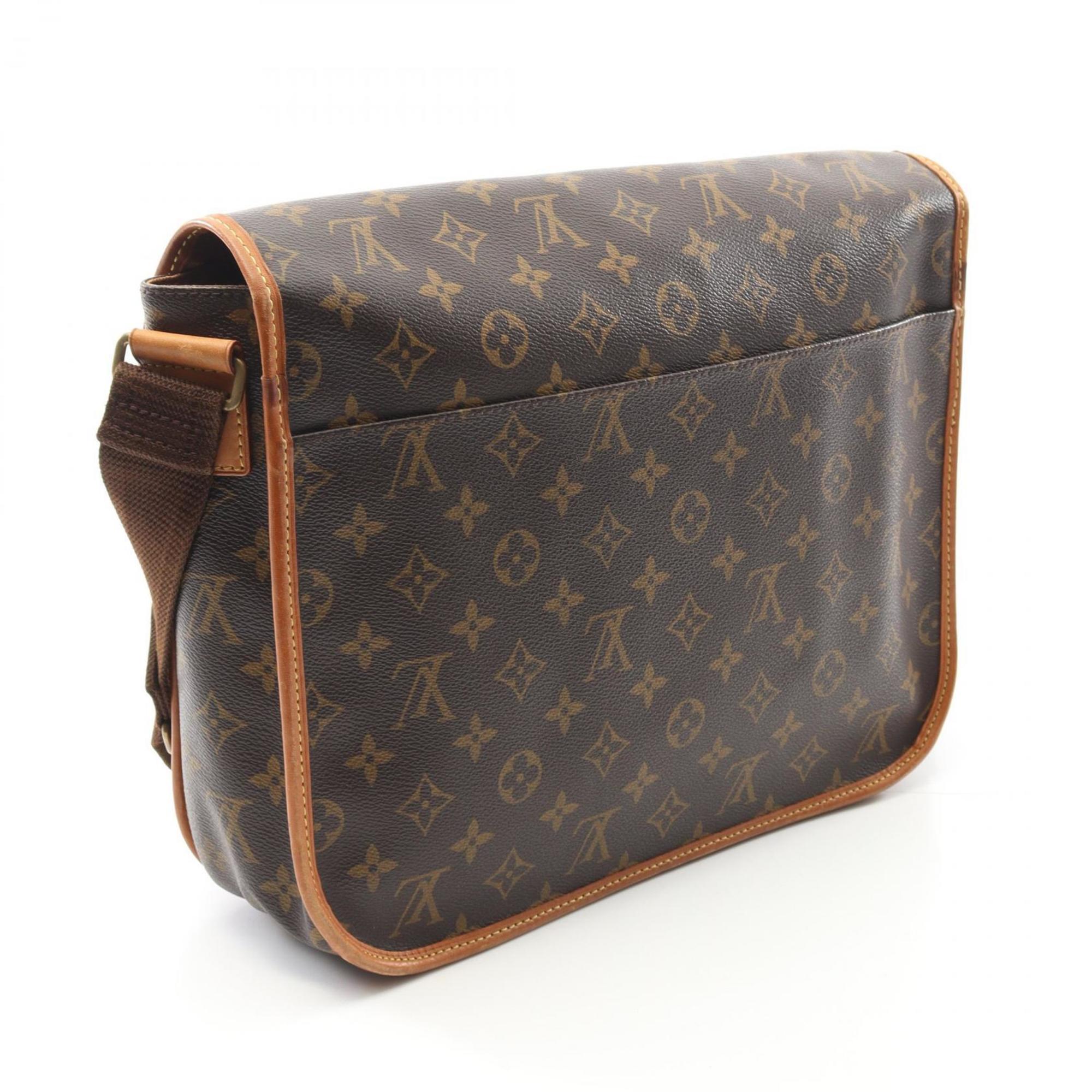 Louis Vuitton Brown Pvc Coated Canvas Leather Shoulder Bag