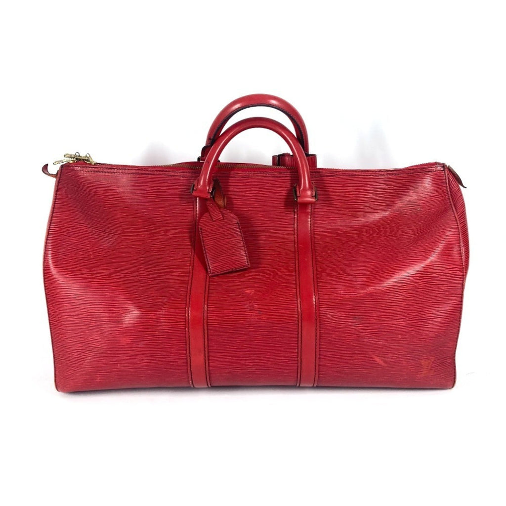 Louis Vuitton Epi Castilian Red Red Color Epi Leather Boston Bag Handbag