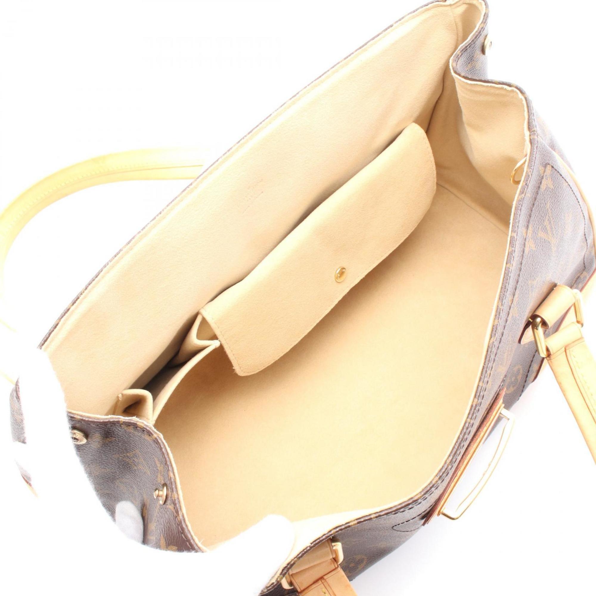 Louis Vuitton Brown Coated Canvas Leather Shoulder Bag