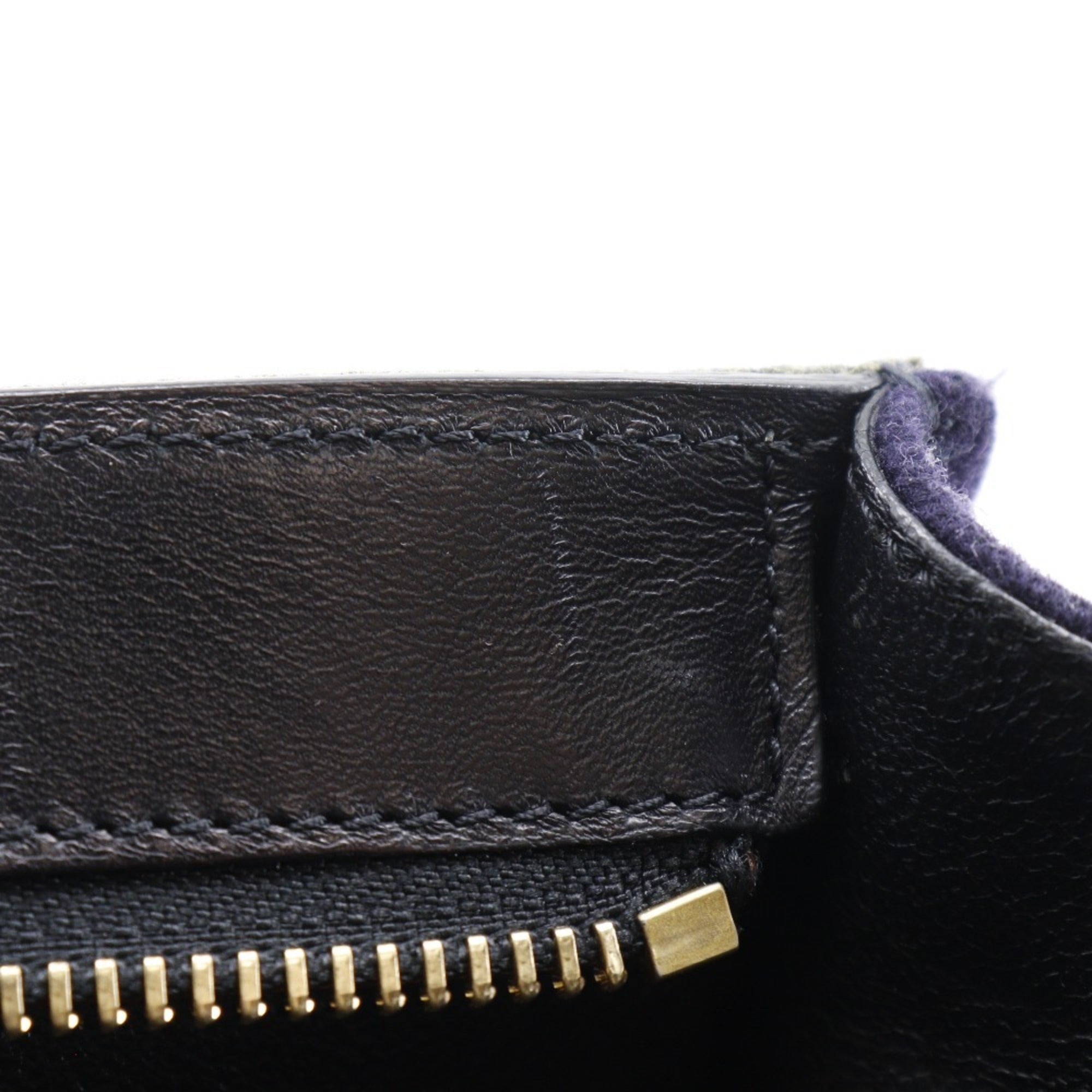 Celine Trapeze Black Gray Felt Leather Handbag
