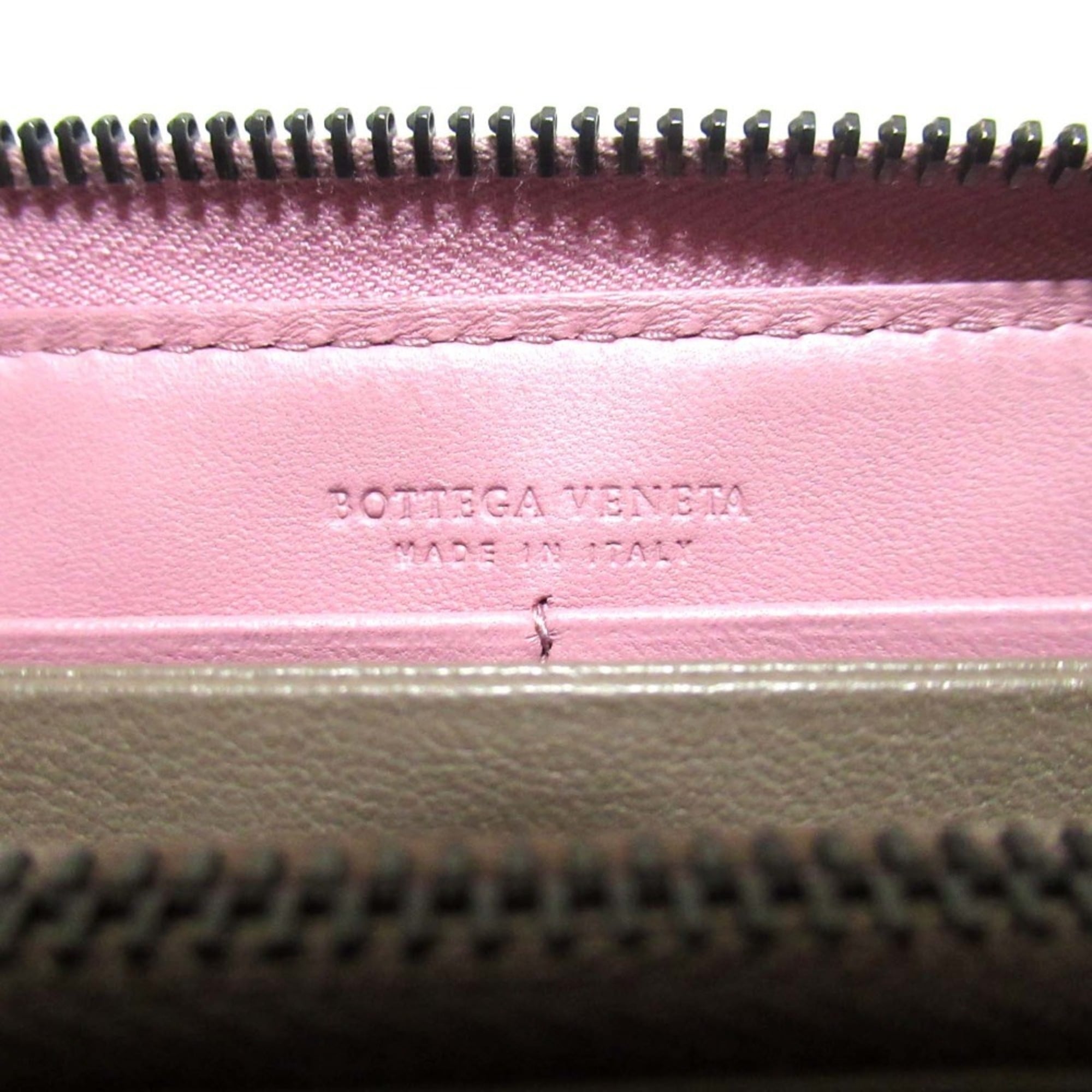 Bottega Veneta Intrecciato Pink Intrecciato Long Wallet (Bi-Fold)