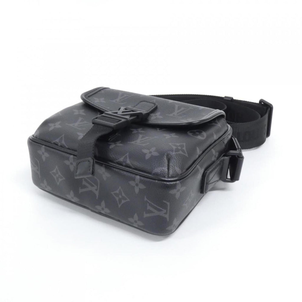 Louis Vuitton Black Coated Canvas Shoulder Bag