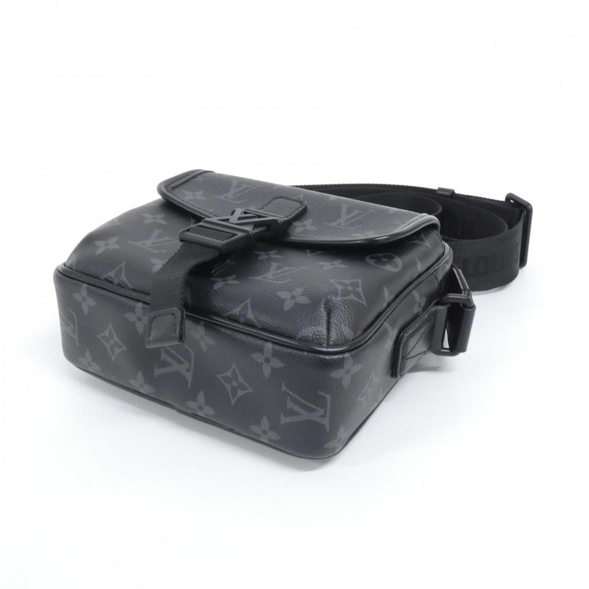 Louis Vuitton Black Coated Canvas Shoulder Bag