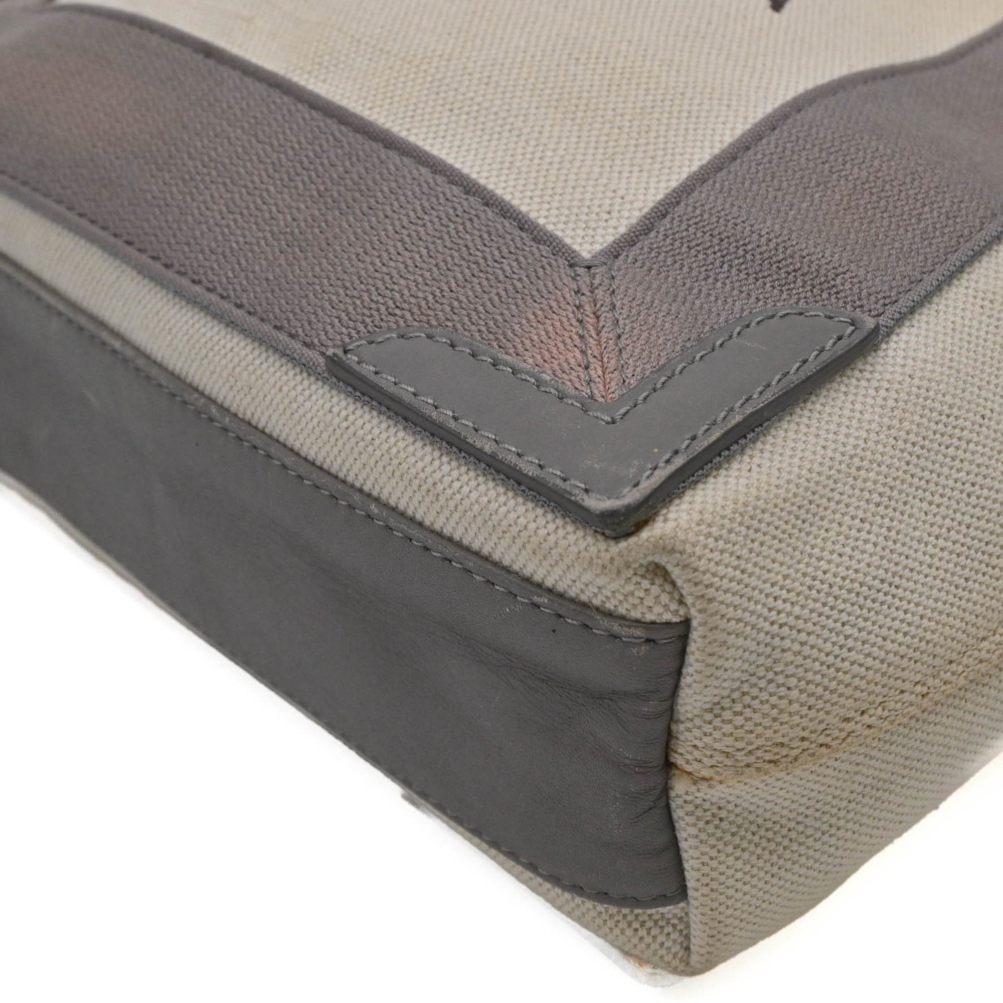 Balenciaga Beige Gray Canvas Tote