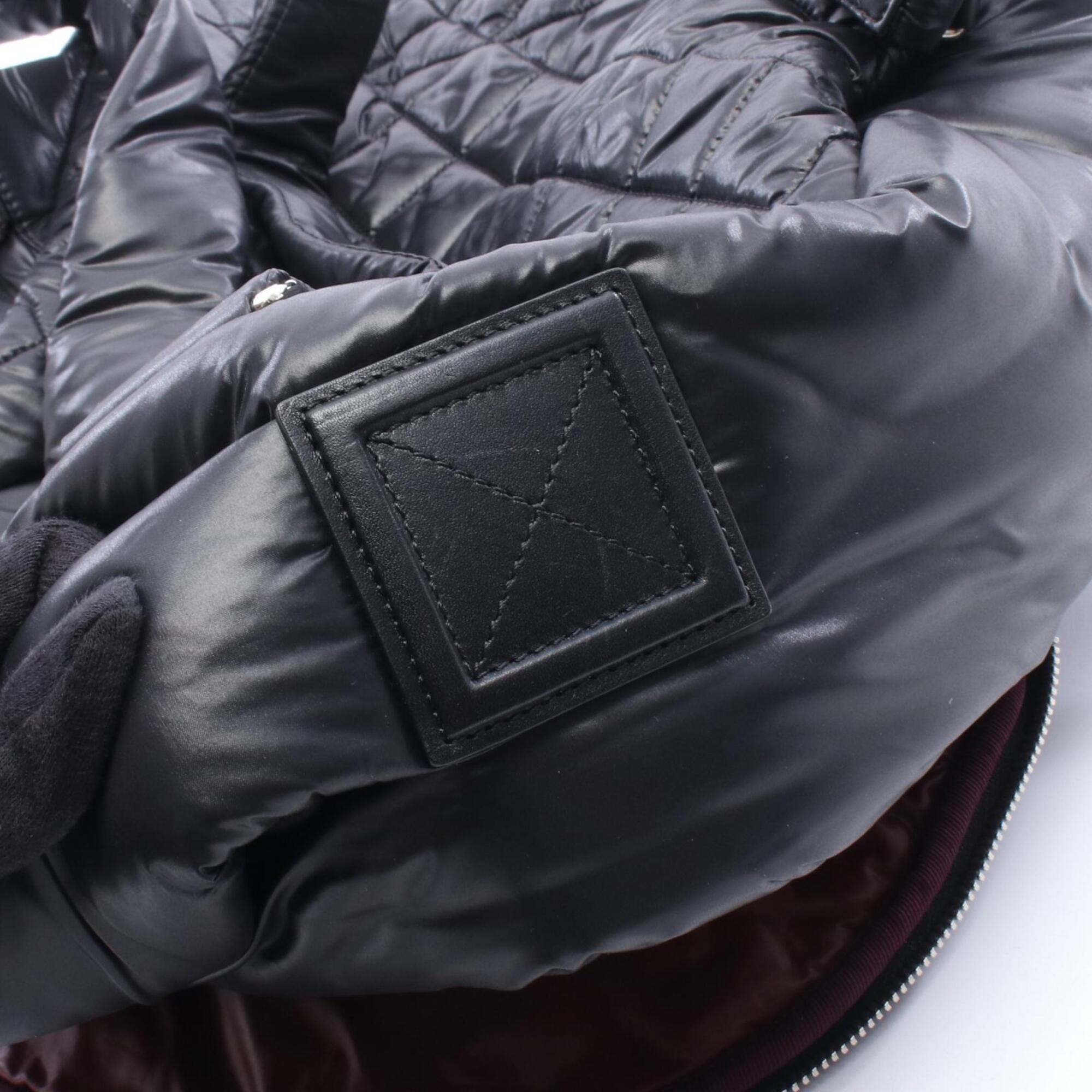 Chanel Black Nylon Leather Backpack
