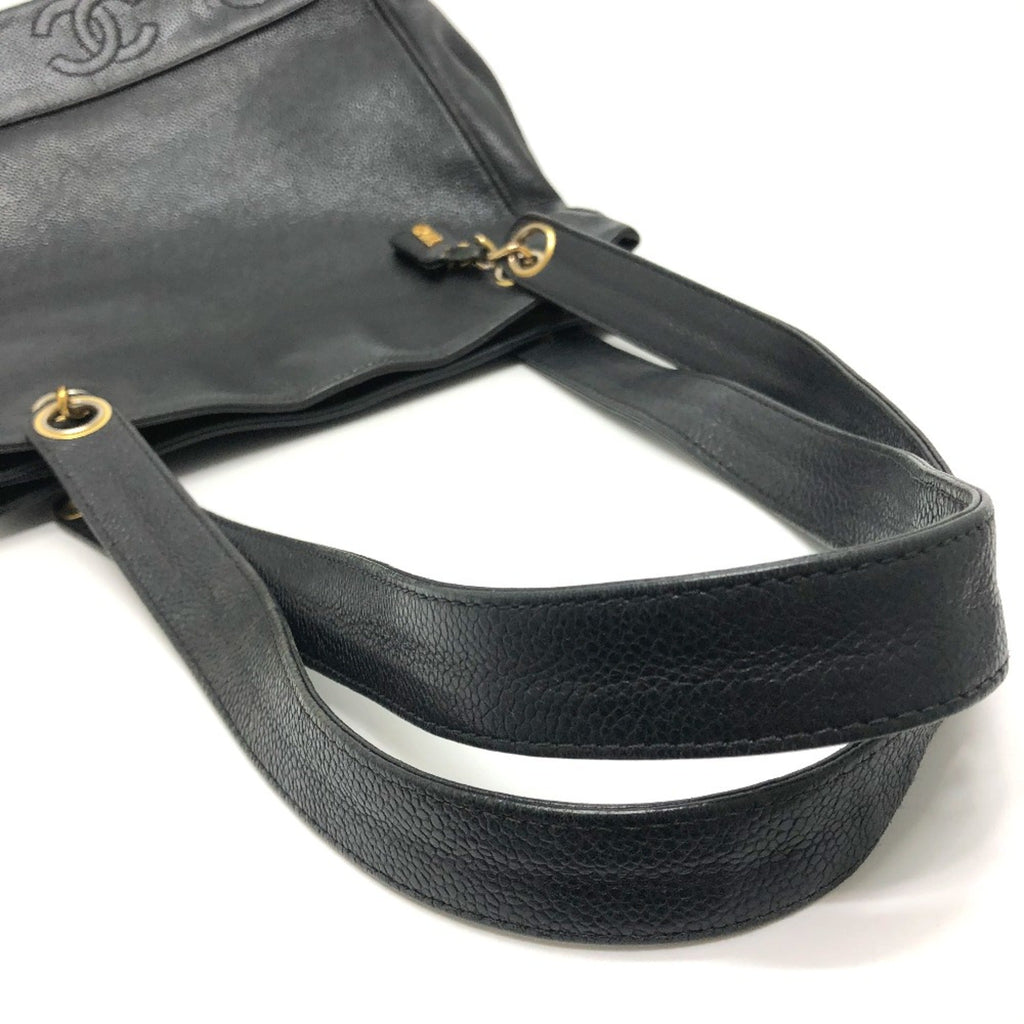 Chanel Black Leather Tote Bag