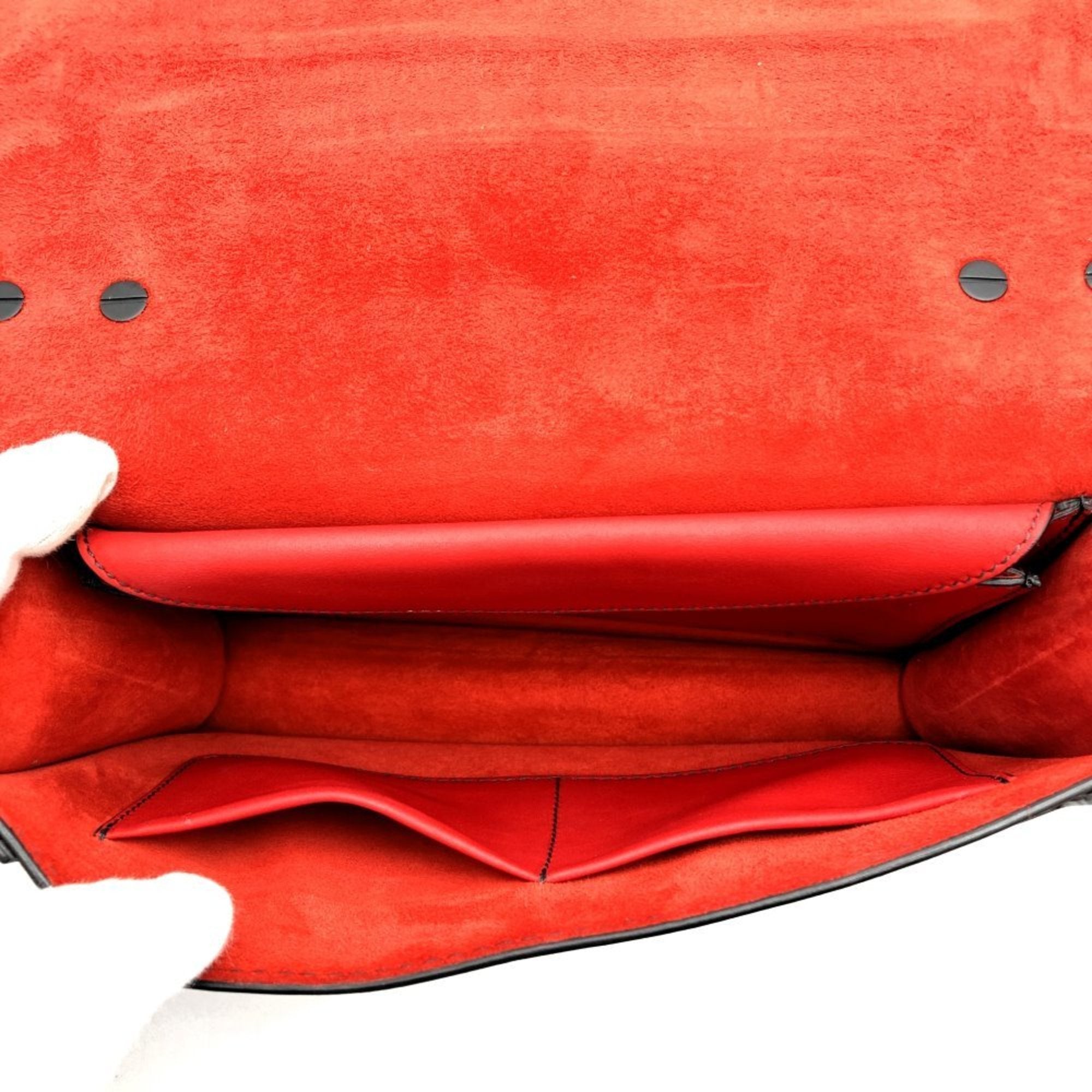 Christian Dior Red Color Leather Shoulder Bag (Pre-Owned)