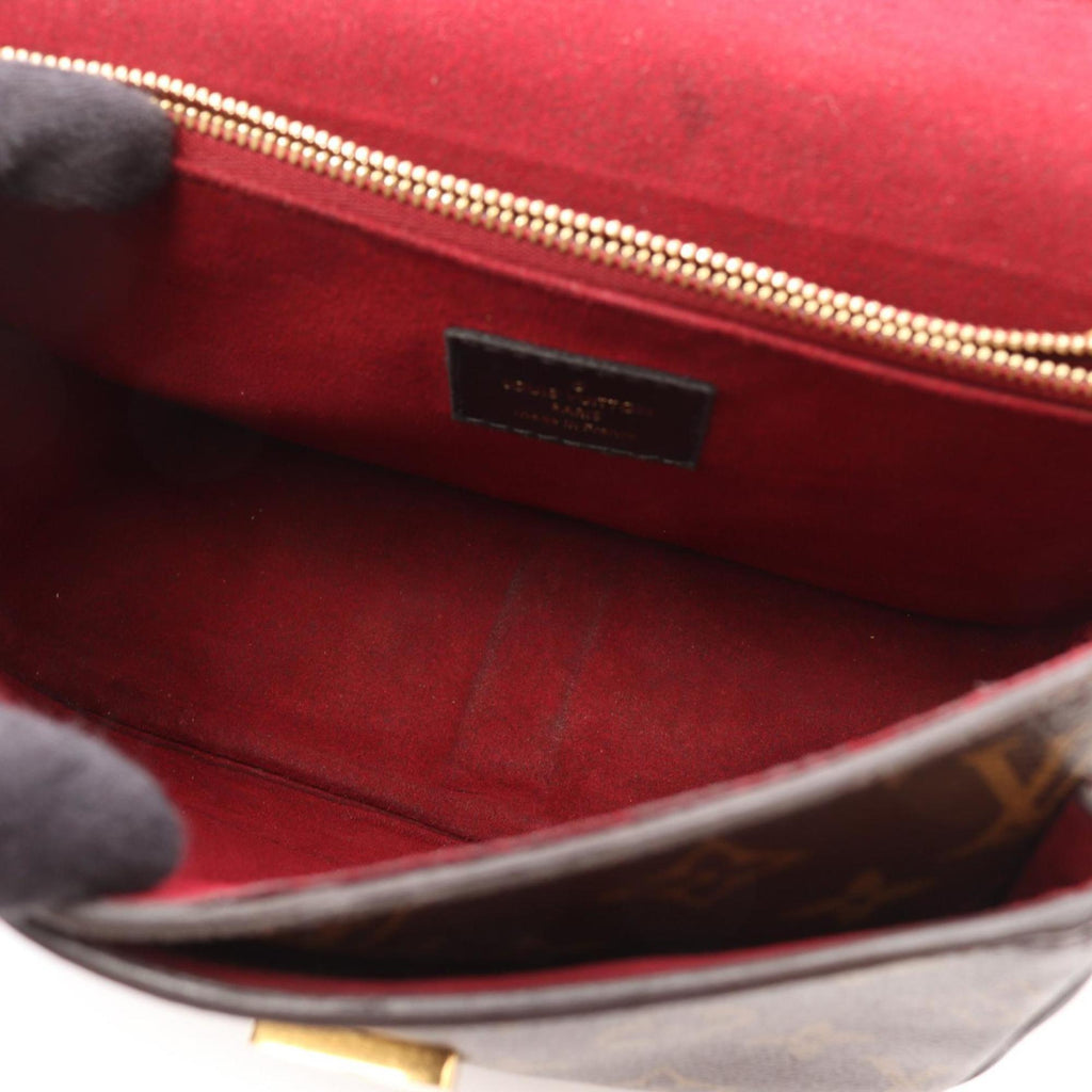 Louis Vuitton Black Brown Coated Canvas Leather Shoulder Bag