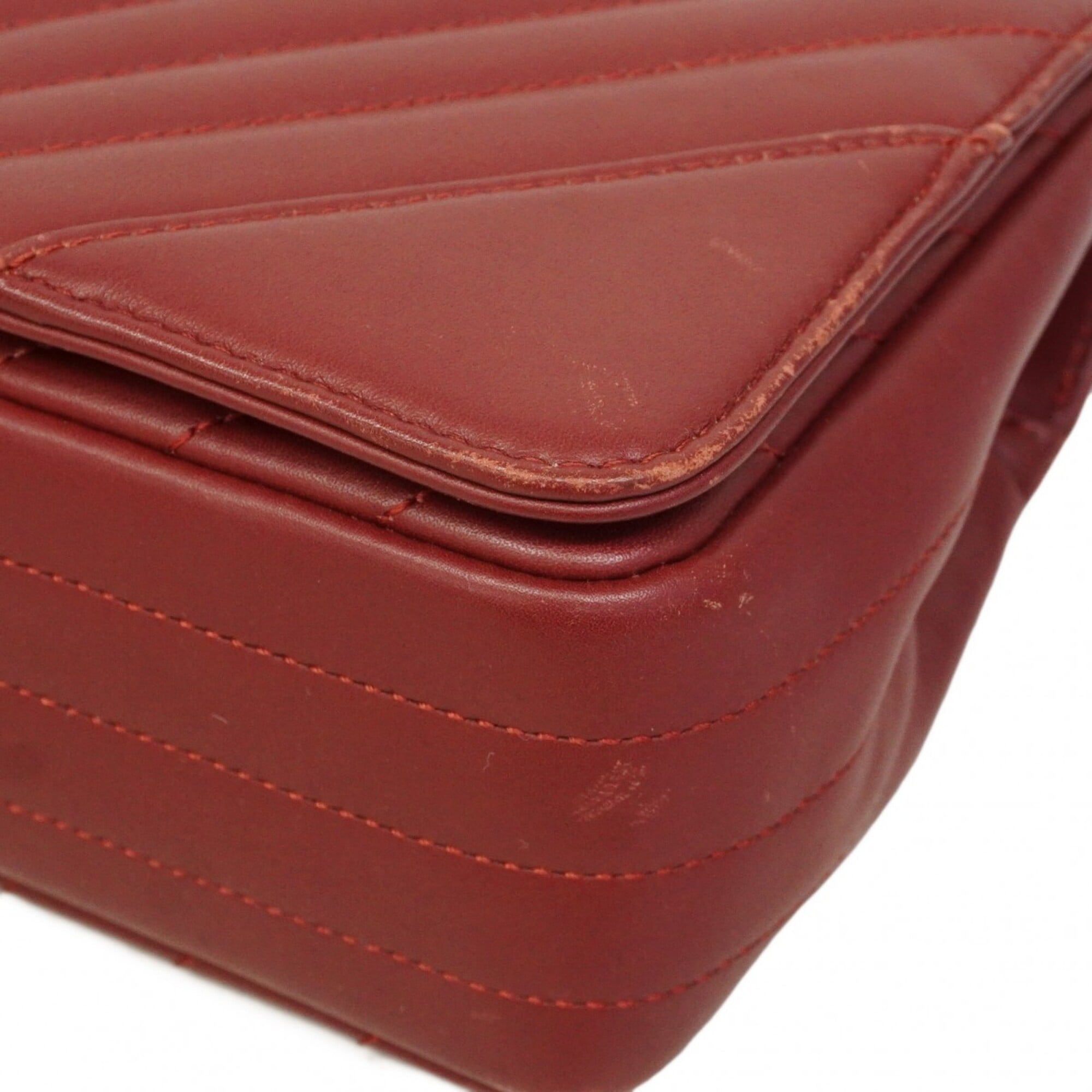 Chanel Bordeaux Leather Shoulder Bag