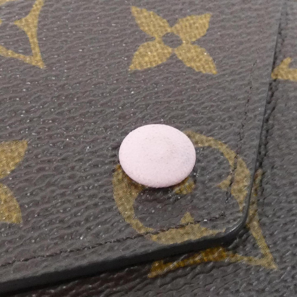 Louis Vuitton Marron Rose Ballerine Coated Canvas Wallet (Tri-Fold)