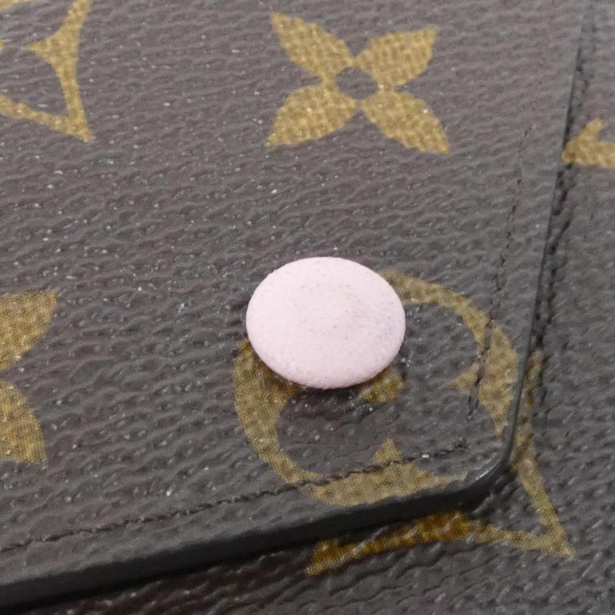 Louis Vuitton Marron Rose Ballerine Coated Canvas Wallet (Tri-Fold)