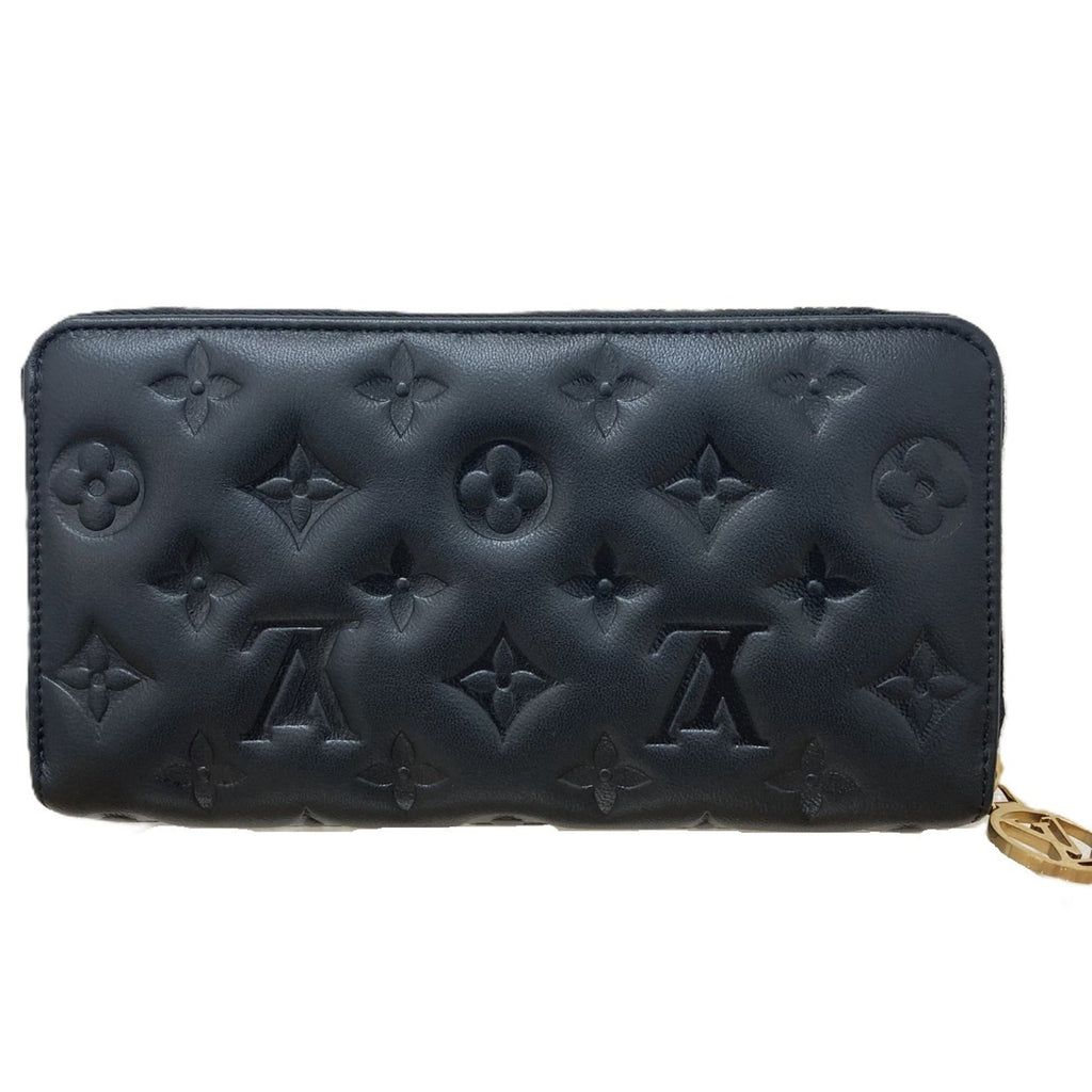 Louis Vuitton Black Noir Leather Long Wallet