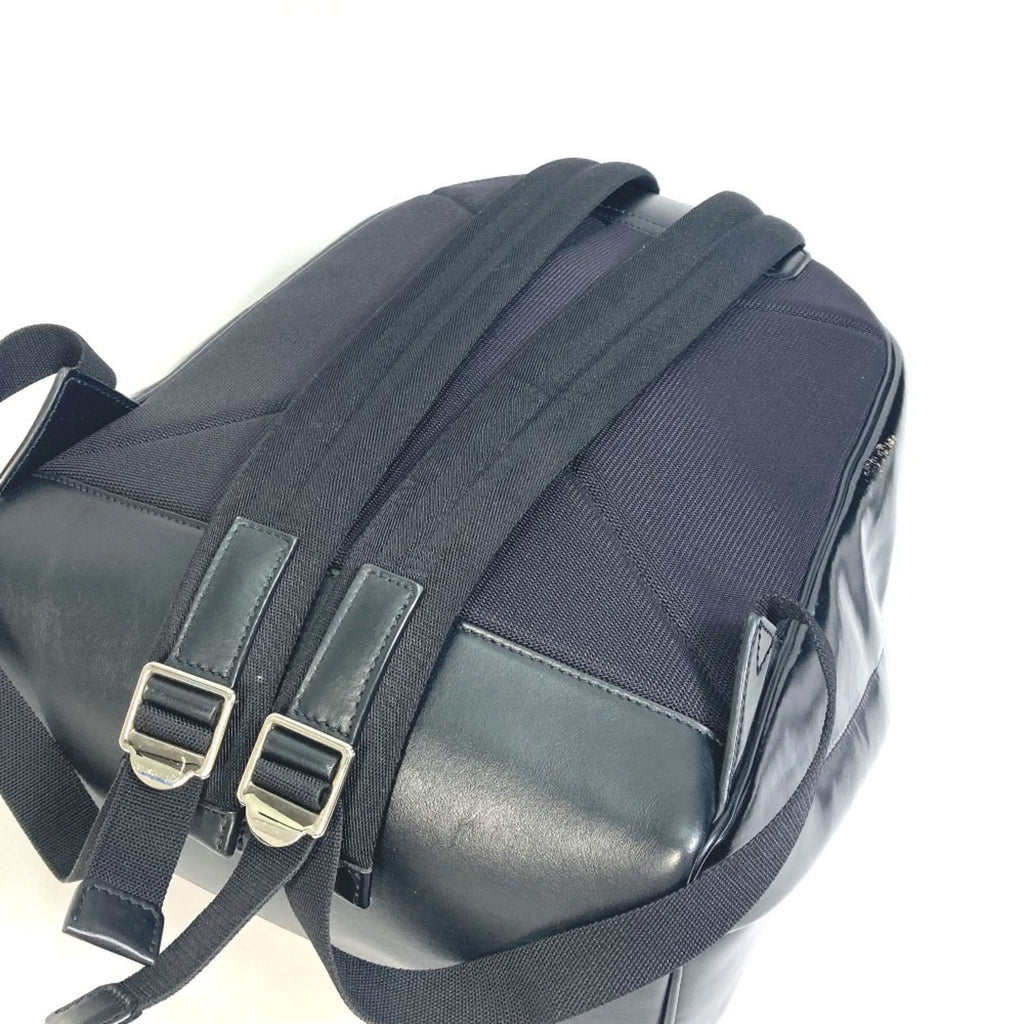 Burberry Black White Coated Canvas Backpack