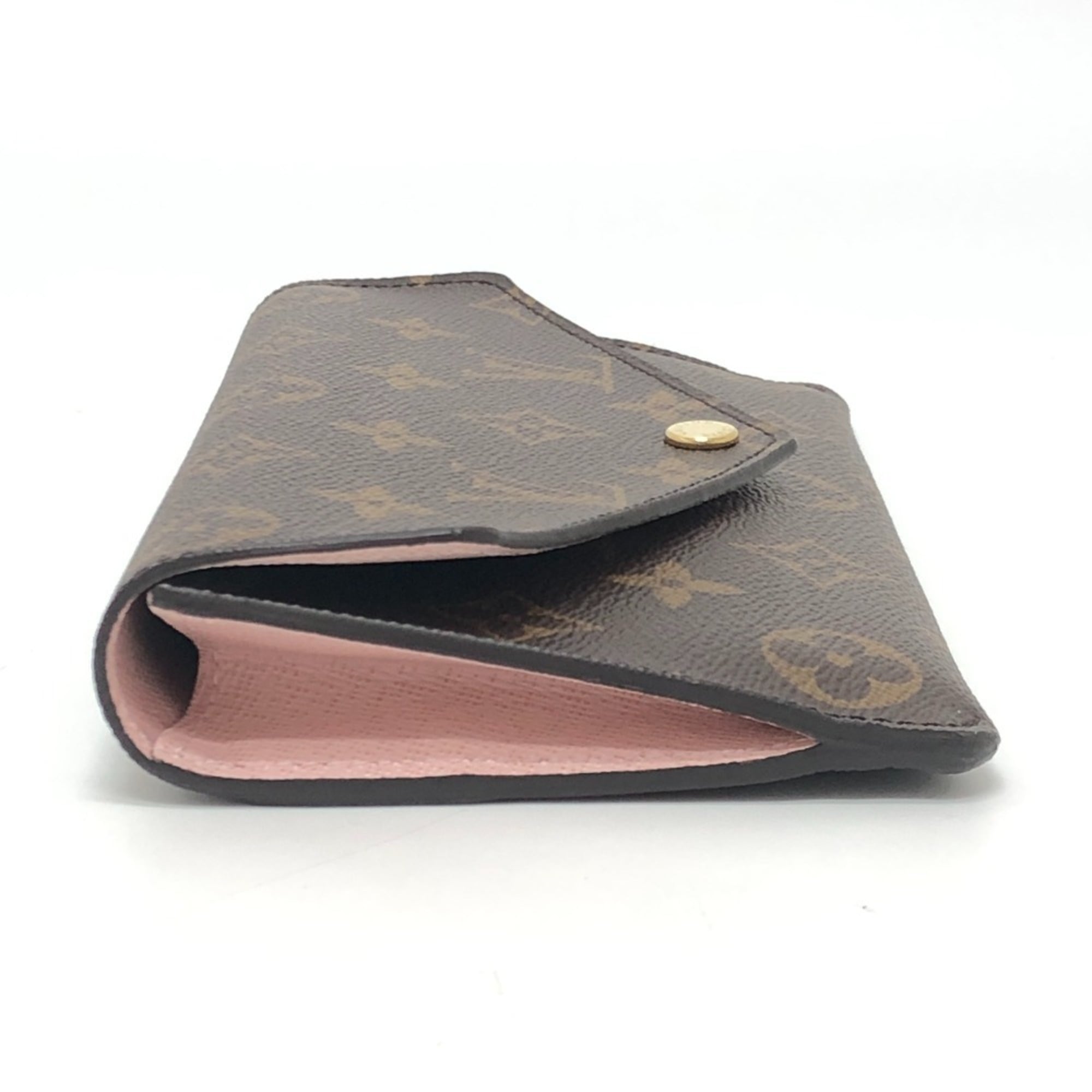 Louis Vuitton Monogram Brown Rose Ballerine Monogram Long Bill Wallet