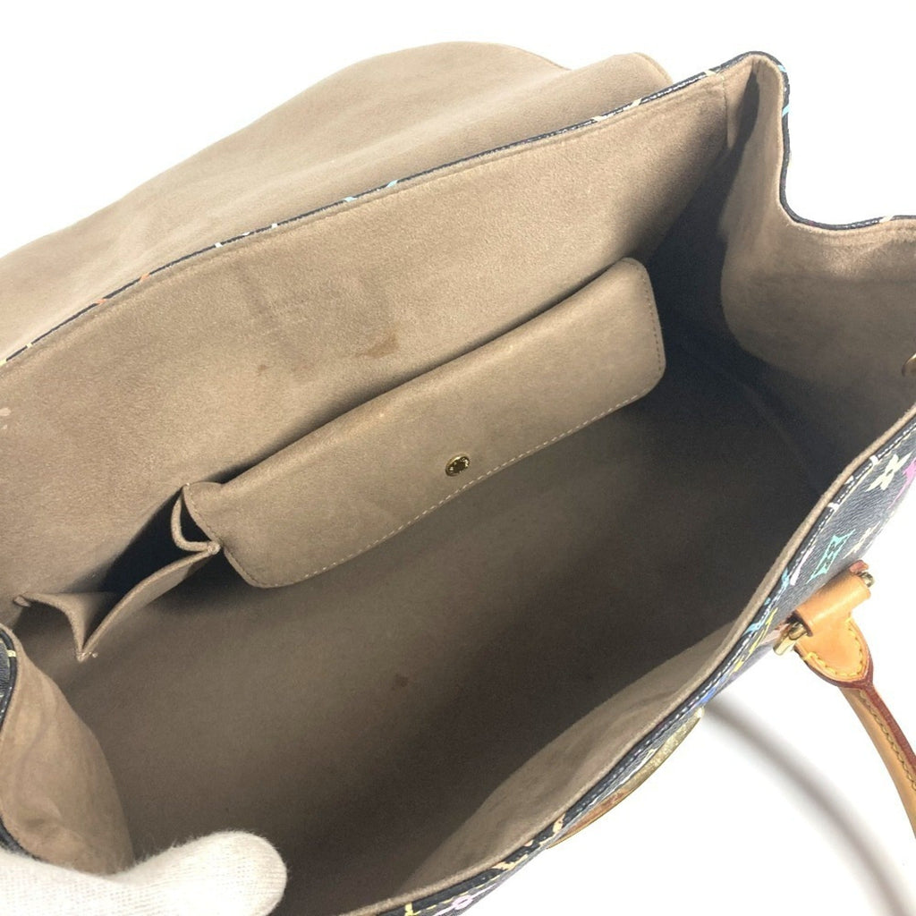 Louis Vuitton Black Multi-Color Noir Monogram Multicolore Canvas Handbag Shoulder Bag Tote Bag