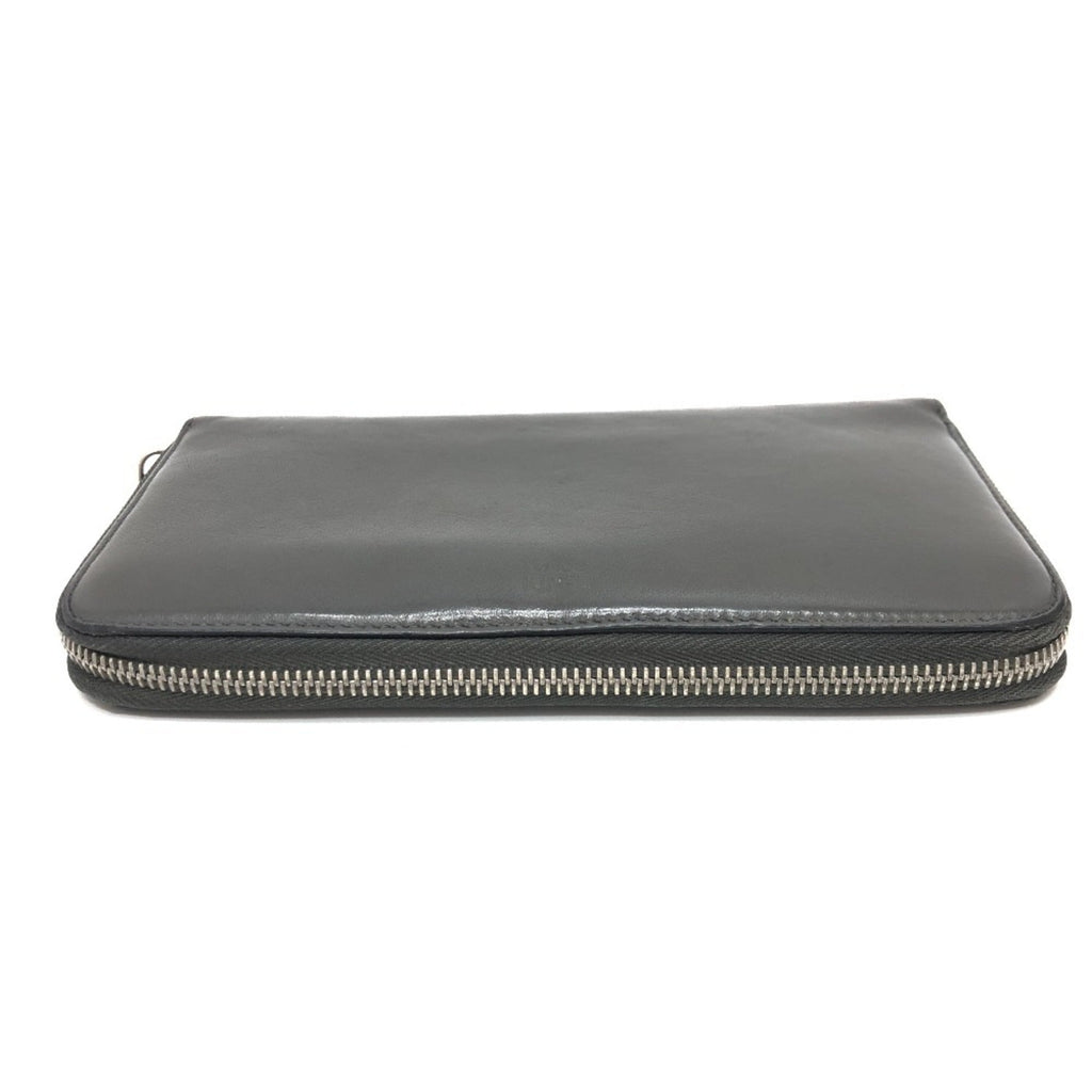 Fendi Gray Leather Long Wallet (Bi-Fold)