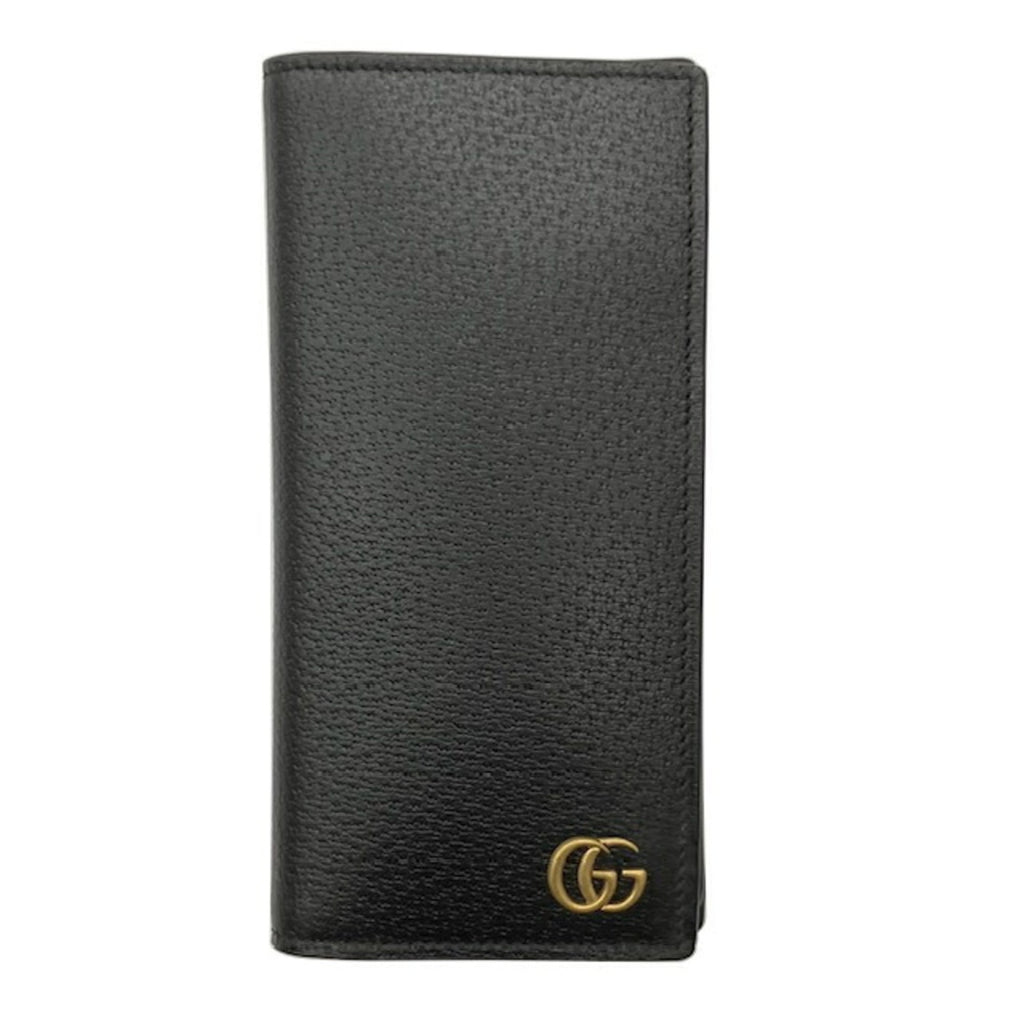 Gucci Black Leather Long Wallet (Bi-Fold) (Pre-Owned)