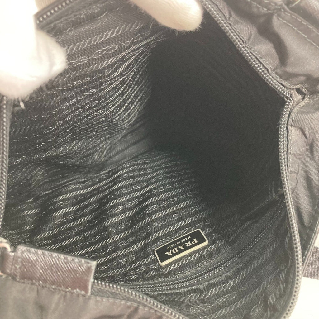 Prada Black Nylon Pochette Shoulder Bag