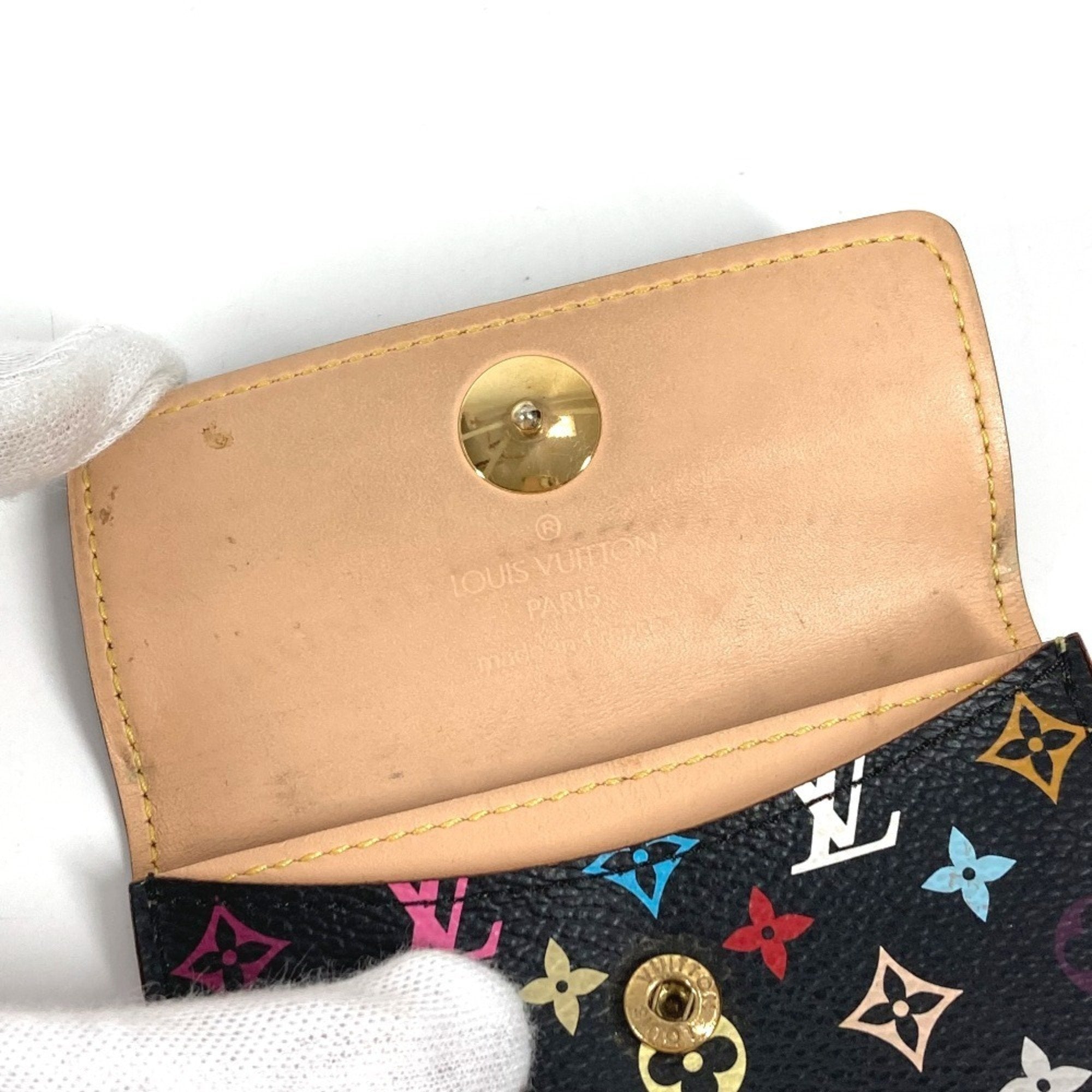Louis Vuitton Black Noir Monogram Multicolore Coin Purse/Coin Case