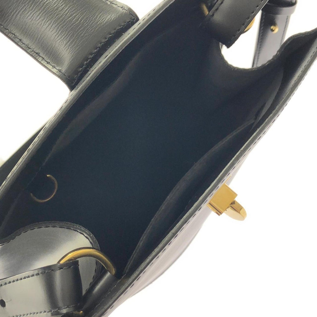 Louis Vuitton Black Leather Shoulder Bag