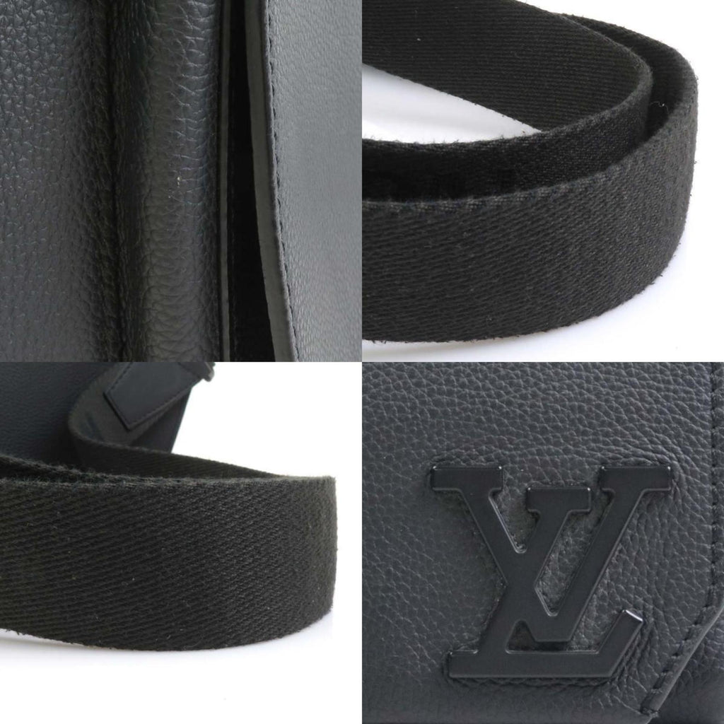 Louis Vuitton Black Leather Sling Bag