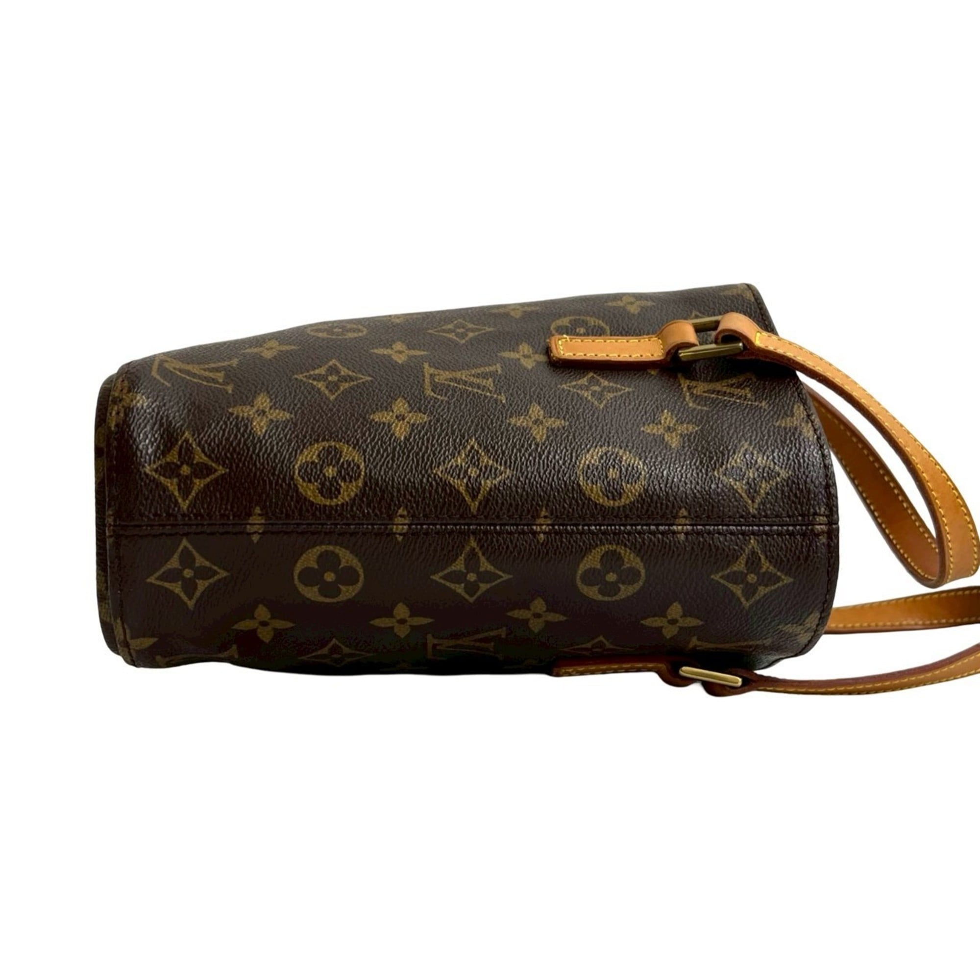 Louis Vuitton Brown Leather Pvc Handbag Tote Bag