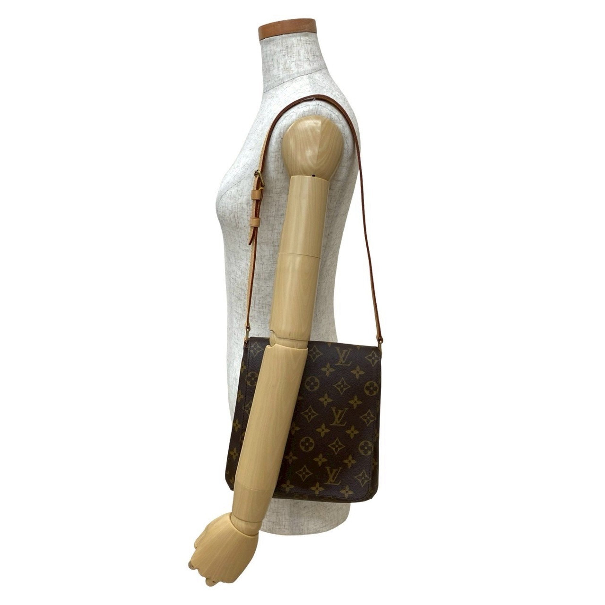 Louis Vuitton Brown Leather Pvc Shoulder Bag