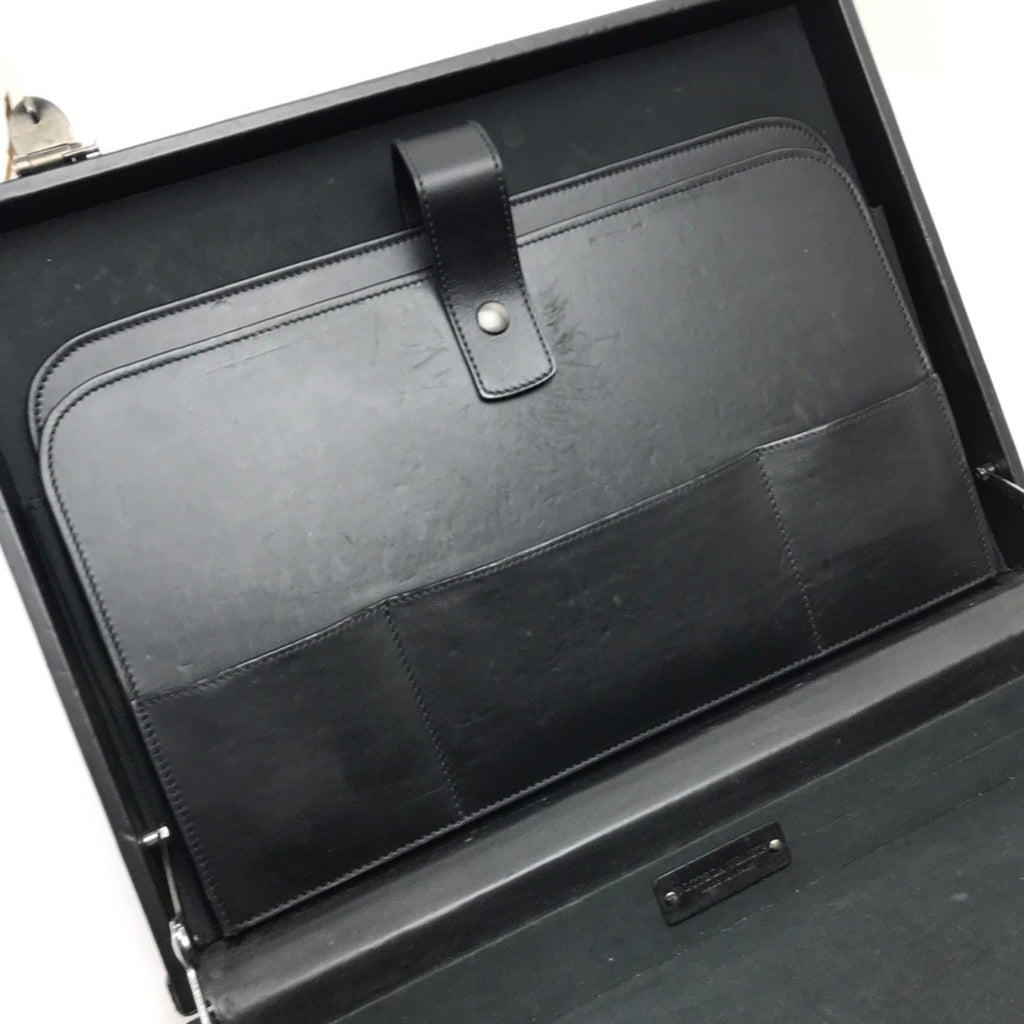 Bottega Veneta Black Leather Briefcase