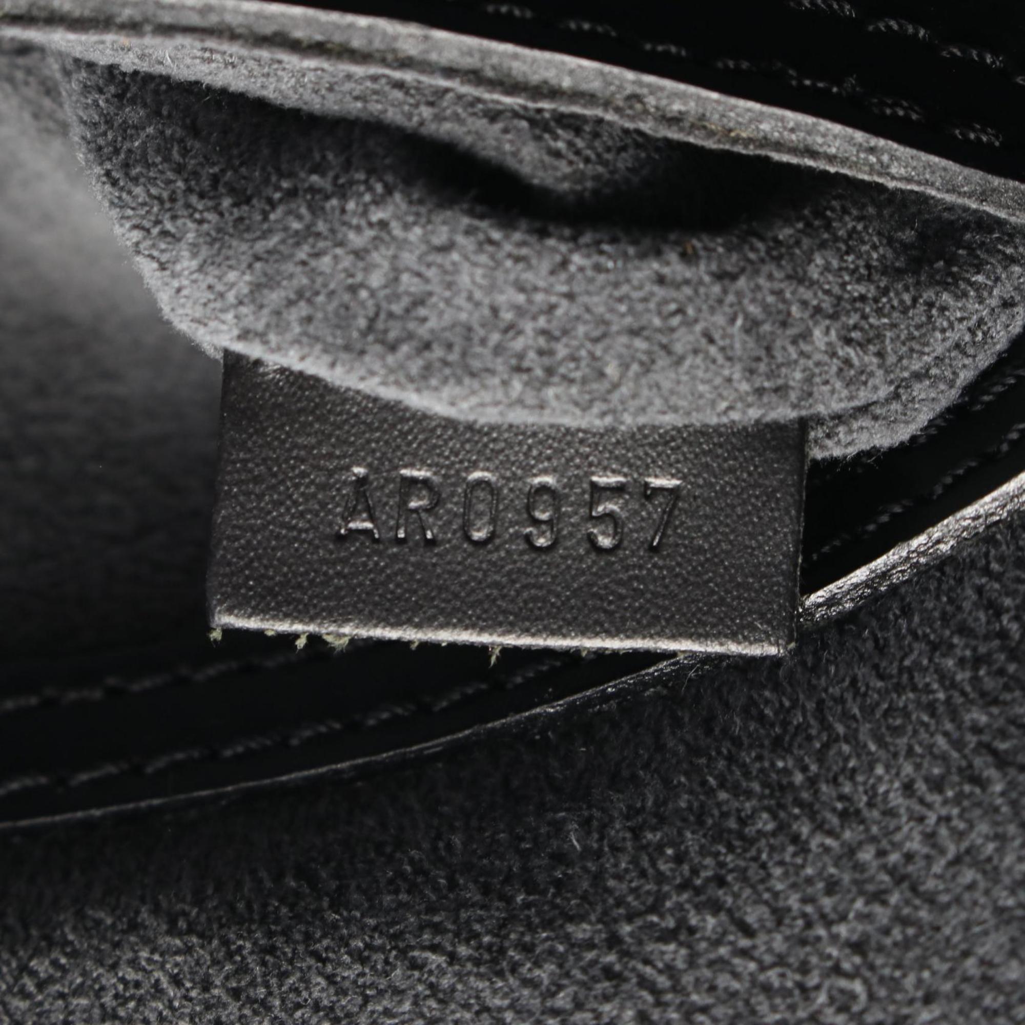Louis Vuitton Black Noir Epi Leather Handbag