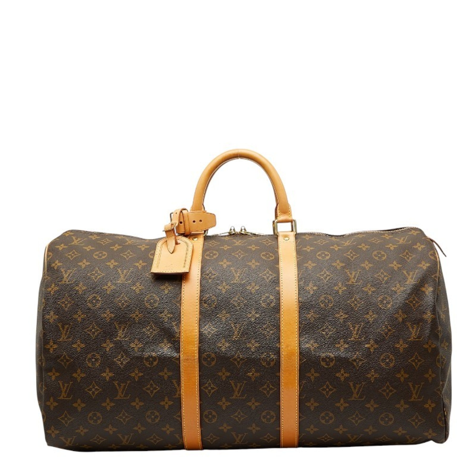 Louis Vuitton Brown Pvc Leather Boston Bag
